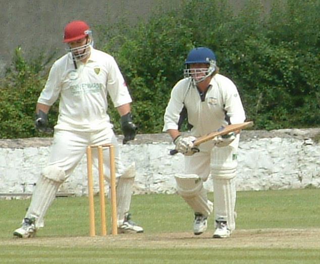 Chris Williams in batting action for Lawrenny